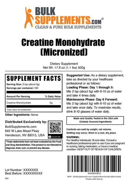 Creatine Monohydrate (Micronized) Powder